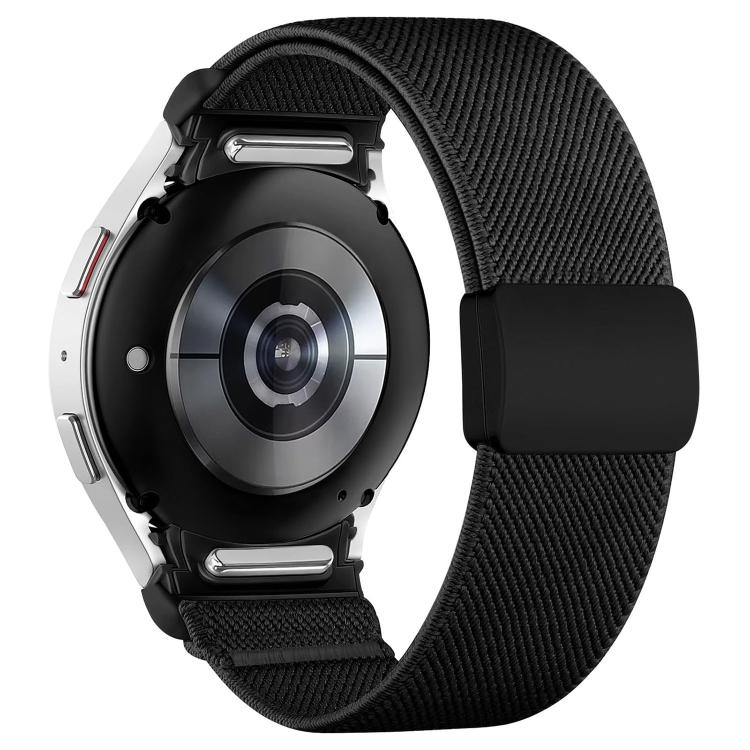 Press Button Twill Plastic Magnetic Buckle Nylon Watch Band, For Samsung Galaxy Watch FE / 7 / 6 / 5 / 4
