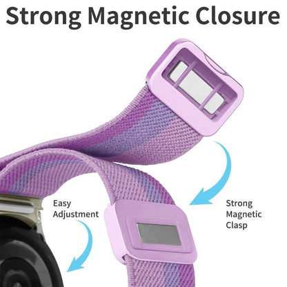 Press Button Twill Plastic Magnetic Buckle Nylon Watch Band, For Samsung Galaxy Watch FE / 7 / 6 / 5 / 4