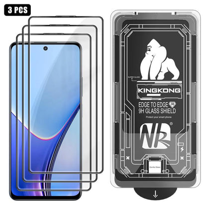 3pcs Easy Install Box Dust-Free 3D Curved Edge HD Electroplated Explosion-Proof Tempered Glass Film, For Realme Narzo 80 Pro, For Realme V70, For Realme 14 Pro, For Realme 14x, For Realme 13+, For Realme 13 4G, For Realme 13 Pro, For Realme 13 Pro+    ...