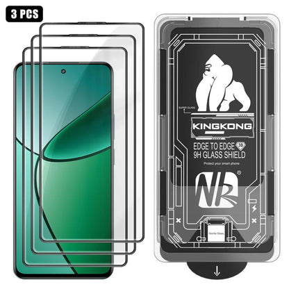 3pcs Easy Install Box Dust-Free 3D Curved Edge HD Electroplated Explosion-Proof Tempered Glass Film, For Realme Narzo 80 Pro, For Realme V70, For Realme 14 Pro, For Realme 14x, For Realme 13+, For Realme 13 4G, For Realme 13 Pro, For Realme 13 Pro+    ...