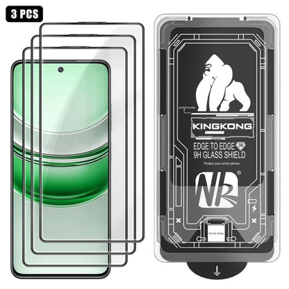 3pcs Easy Install Box Dust-Free 3D Curved Edge HD Electroplated Explosion-Proof Tempered Glass Film, For Realme Narzo 80 Pro, For Realme V70, For Realme 14 Pro, For Realme 14x, For Realme 13+, For Realme 13 4G, For Realme 13 Pro, For Realme 13 Pro+    ...