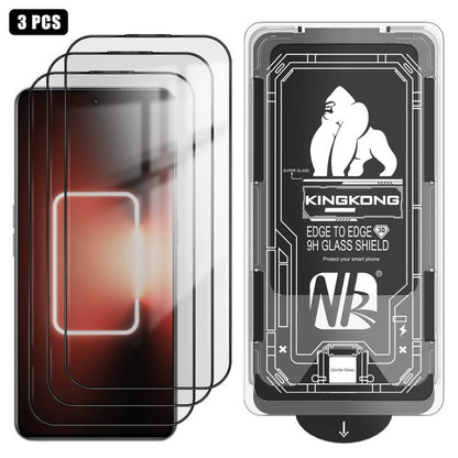 3pcs Easy Install Box Dust-Free 3D Curved Edge HD Electroplated Explosion-Proof Tempered Glass Film, For Realme Narzo 80 Pro, For Realme V70, For Realme 14 Pro, For Realme 14x, For Realme 13+, For Realme 13 4G, For Realme 13 Pro, For Realme 13 Pro+    ...