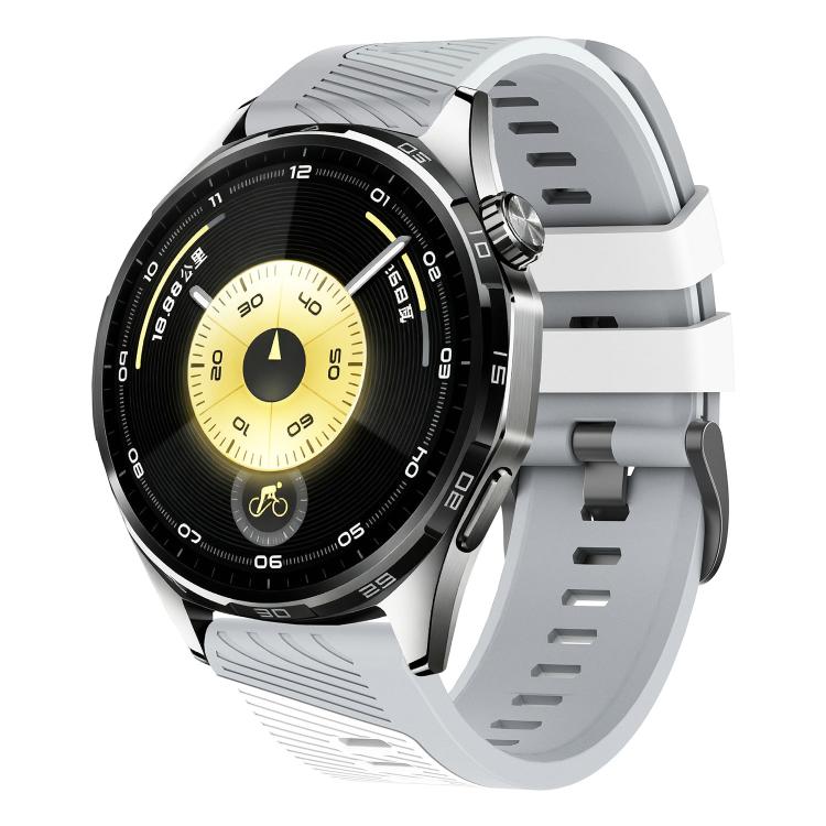 Phantom Sky Shadow Pin Buckle Two Color Silicone Watch Band, 22mm