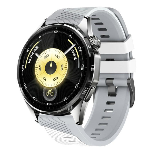 Phantom Sky Shadow Pin Buckle Two Color Silicone Watch Band, 22mm