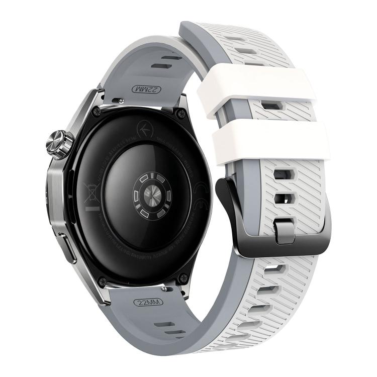 Phantom Sky Shadow Pin Buckle Two Color Silicone Watch Band, 22mm