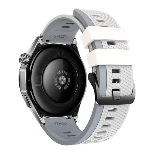 Phantom Sky Shadow Pin Buckle Two Color Silicone Watch Band, 22mm