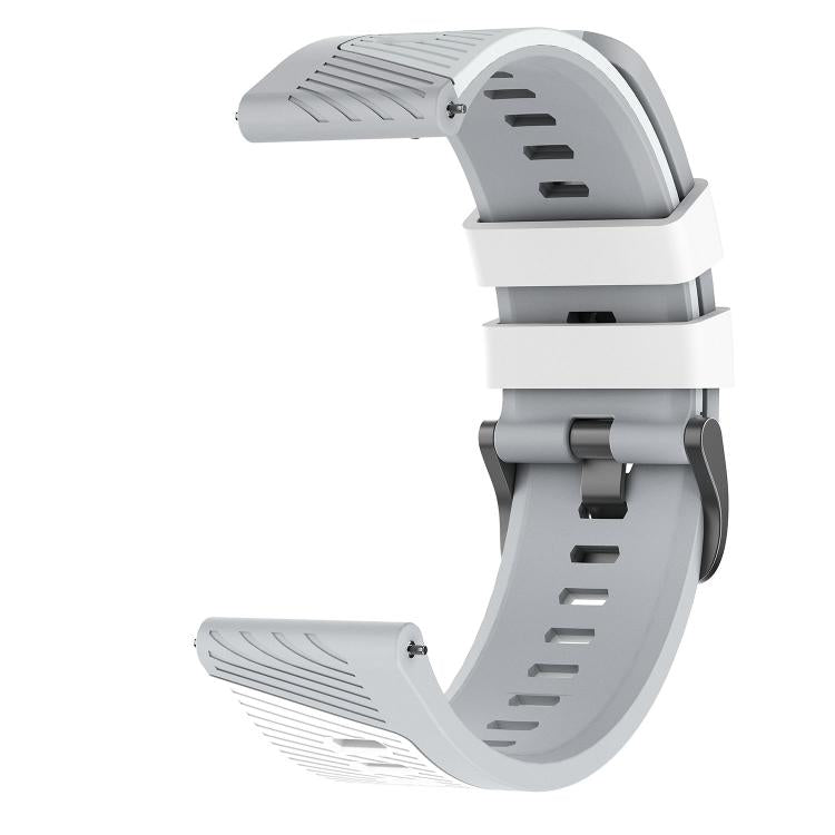 Phantom Sky Shadow Pin Buckle Two Color Silicone Watch Band, 22mm