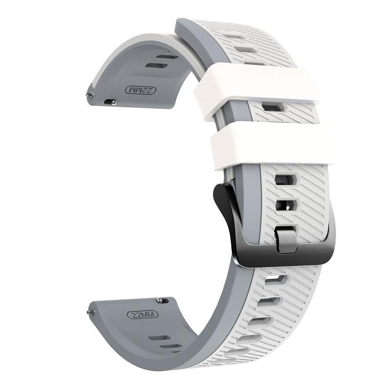 Phantom Sky Shadow Pin Buckle Two Color Silicone Watch Band, 22mm