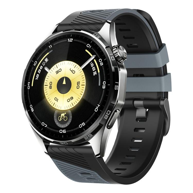 Phantom Sky Shadow Pin Buckle Two Color Silicone Watch Band, 22mm