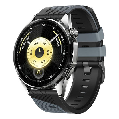 Phantom Sky Shadow Pin Buckle Two Color Silicone Watch Band, 22mm