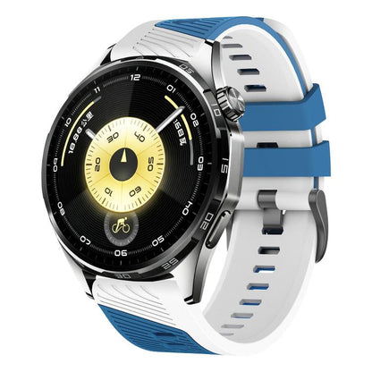 Phantom Sky Shadow Pin Buckle Two Color Silicone Watch Band, 22mm