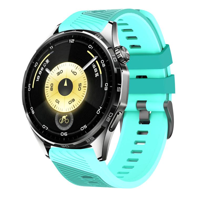 Phantom Sky Shadow Pin Buckle Two Color Silicone Watch Band, 22mm