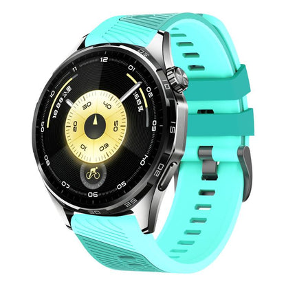 Phantom Sky Shadow Pin Buckle Two Color Silicone Watch Band, 22mm
