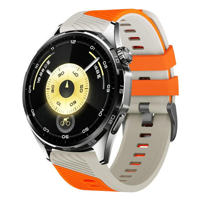 Phantom Sky Shadow Pin Buckle Two Color Silicone Watch Band, 22mm