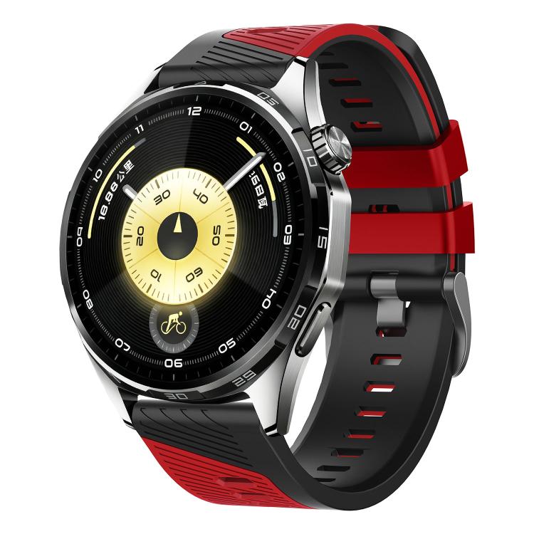 Phantom Sky Shadow Pin Buckle Two Color Silicone Watch Band, 22mm