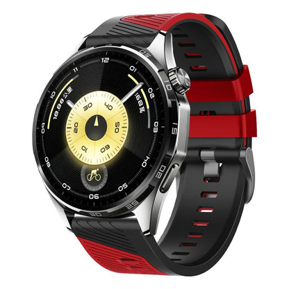 Phantom Sky Shadow Pin Buckle Two Color Silicone Watch Band, 22mm