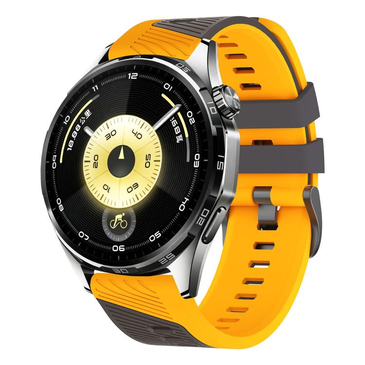 Phantom Sky Shadow Pin Buckle Two Color Silicone Watch Band, 22mm
