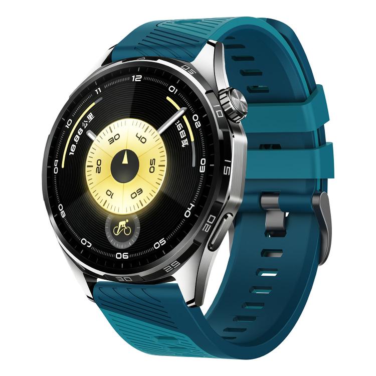 Phantom Sky Shadow Pin Buckle Two Color Silicone Watch Band, 22mm