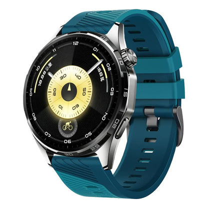 Phantom Sky Shadow Pin Buckle Two Color Silicone Watch Band, 22mm