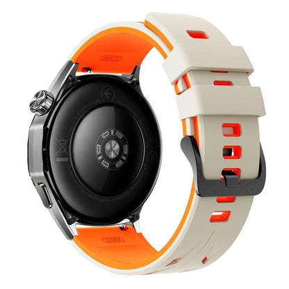 Stegosaurus Pin Buckle Two Color Silicone Watch Band, 22mm
