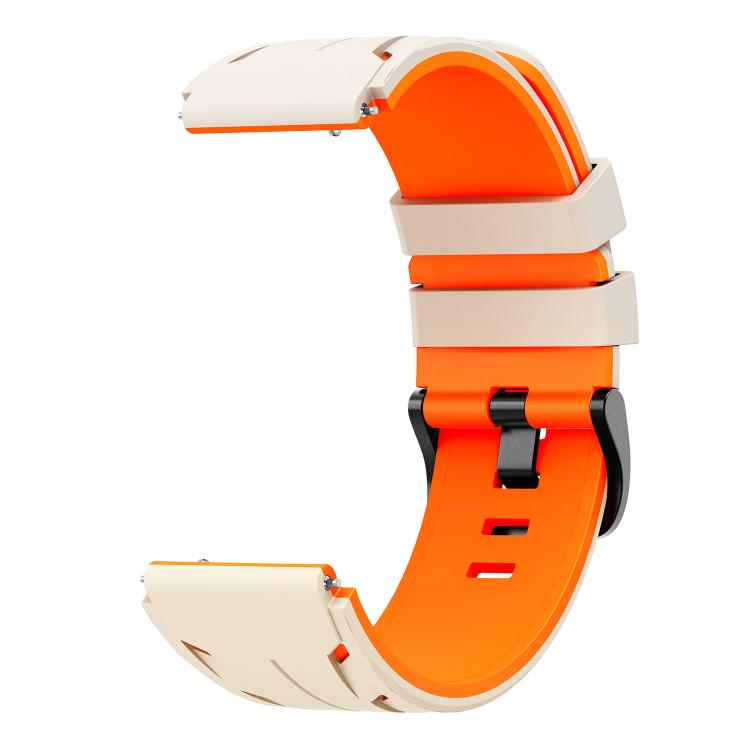 Stegosaurus Pin Buckle Two Color Silicone Watch Band, 22mm