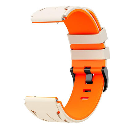 Stegosaurus Pin Buckle Two Color Silicone Watch Band, 22mm