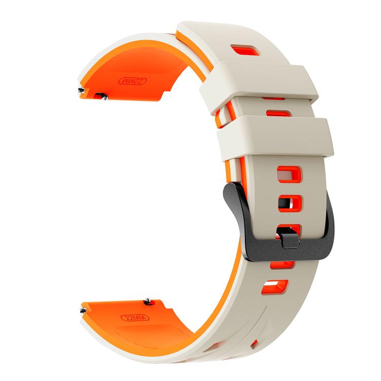 Stegosaurus Pin Buckle Two Color Silicone Watch Band, 22mm