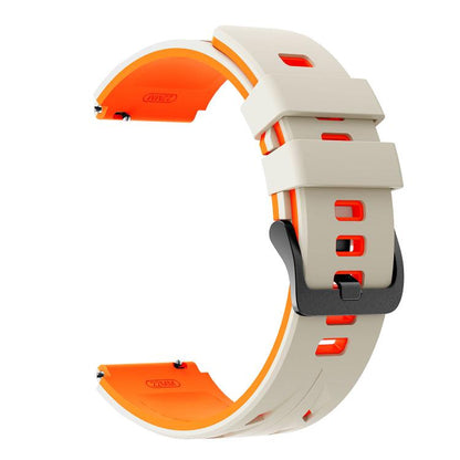 Stegosaurus Pin Buckle Two Color Silicone Watch Band, 22mm
