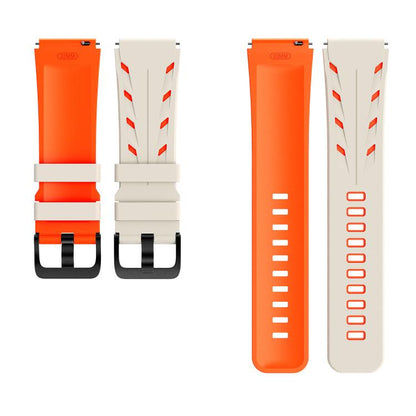 Stegosaurus Pin Buckle Two Color Silicone Watch Band, 22mm