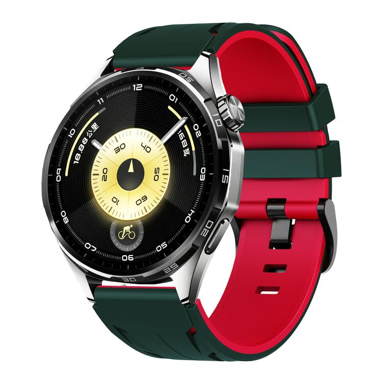 Stegosaurus Pin Buckle Two Color Silicone Watch Band, 22mm