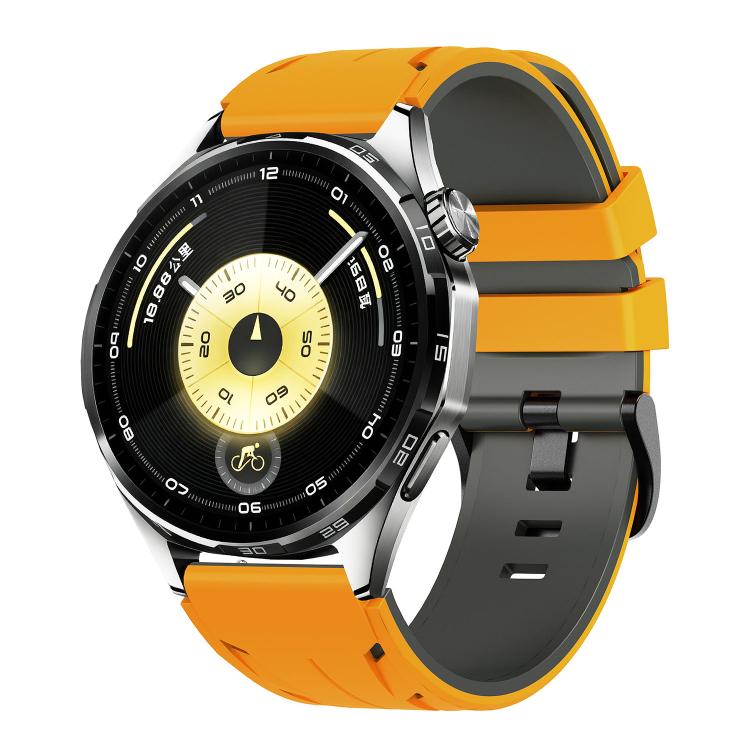Stegosaurus Pin Buckle Two Color Silicone Watch Band, 22mm
