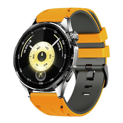 Stegosaurus Pin Buckle Two Color Silicone Watch Band, 22mm
