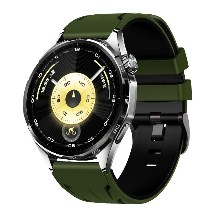 Stegosaurus Pin Buckle Two Color Silicone Watch Band, 22mm
