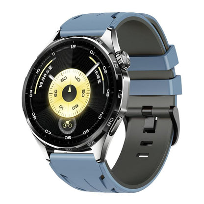 Stegosaurus Pin Buckle Two Color Silicone Watch Band, 22mm