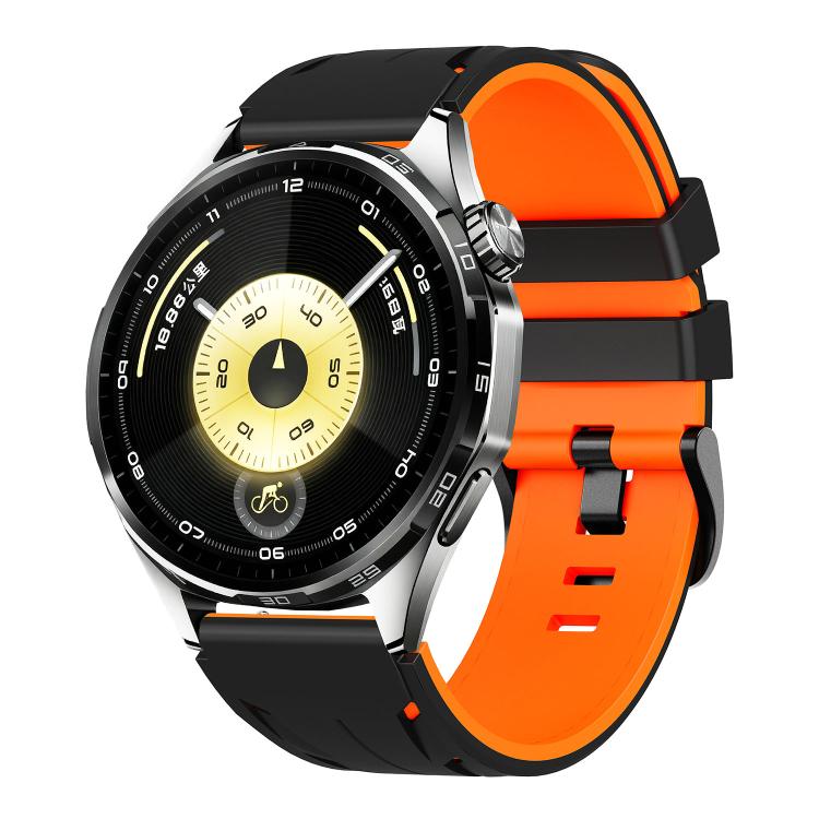 Stegosaurus Pin Buckle Two Color Silicone Watch Band, 22mm