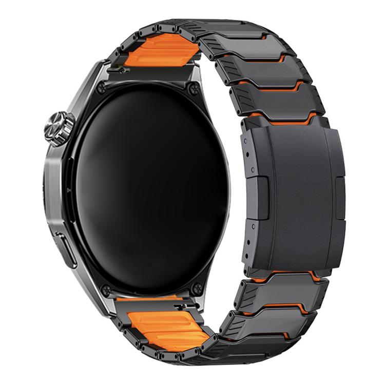 Mecha Knight Turtle Buckle Silicone Embedded Titanium Alloy Watch Band ...
