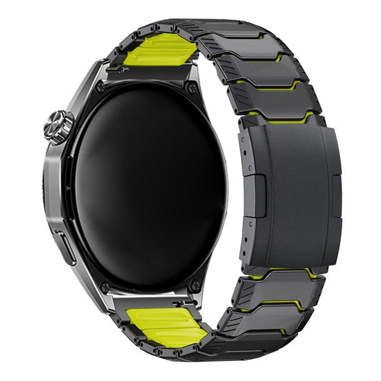 Mecha Knight Turtle Buckle Silicone Embedded Titanium Alloy Watch Band, 22mm