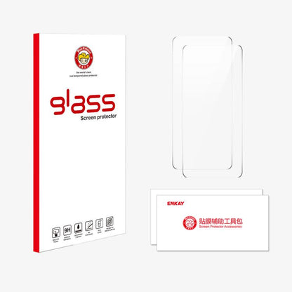 2pcs ENKAY 9H Big Arc Edge High Aluminum-silicon Tempered Glass Film, For Tecno Camon 50 4G