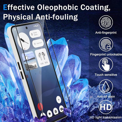 Kalebol High-Aluminum Screen-Printed Full-Coverage Anti-Fingerprint Black-Bordered HD Tempered Glass Film, For Nothing Phone 4b, For Nothing Phone 4a Pro, For Nothing Phone 4a, For Nothing Phone 3a Lite, For Nothing Phone 3, For Nothing CMF Phone 2 Pro...