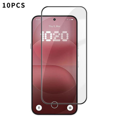 10pcs Kalebol High-Aluminum Screen-Printed Full-Coverage Anti-Fingerprint Black-Bordered HD Tempered Glass Film, For Nothing Phone 4b, For Nothing Phone 4a Pro, For Nothing Phone 4a, For Nothing Phone 3a Lite, For Nothing Phone 3                       ...