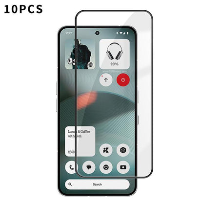 10pcs Kalebol High-Aluminum Screen-Printed Full-Coverage Anti-Fingerprint Black-Bordered HD Tempered Glass Film, For Nothing Phone 4b, For Nothing Phone 4a Pro, For Nothing Phone 4a, For Nothing Phone 3a Lite, For Nothing Phone 3                       ...
