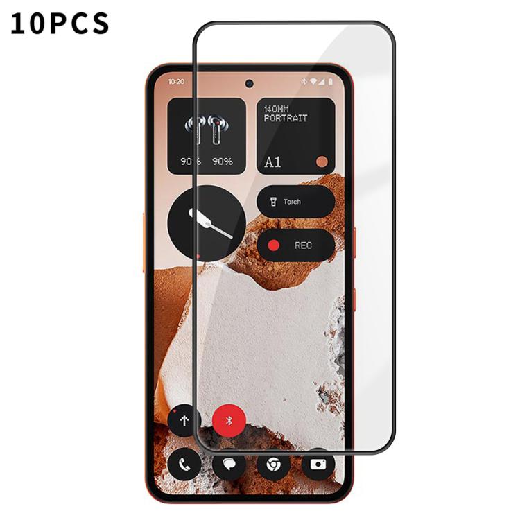 10pcs Kalebol High-Aluminum Screen-Printed Full-Coverage Anti-Fingerprint Black-Bordered HD Tempered Glass Film, For Nothing Phone 4b, For Nothing Phone 4a Pro, For Nothing Phone 4a, For Nothing Phone 3a Lite, For Nothing Phone 3                       ...