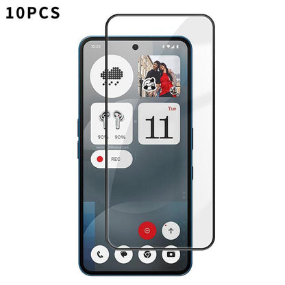 10pcs Kalebol High-Aluminum Screen-Printed Full-Coverage Anti-Fingerprint Black-Bordered HD Tempered Glass Film, For Nothing Phone 4b, For Nothing Phone 4a Pro, For Nothing Phone 4a, For Nothing Phone 3a Lite, For Nothing Phone 3                       ...