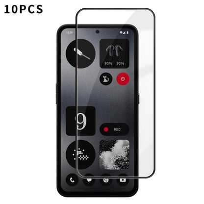 10pcs Kalebol High-Aluminum Screen-Printed Full-Coverage Anti-Fingerprint Black-Bordered HD Tempered Glass Film, For Nothing Phone 4b, For Nothing Phone 4a Pro, For Nothing Phone 4a, For Nothing Phone 3a Lite, For Nothing Phone 3                       ...