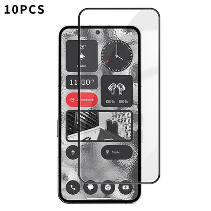 10pcs Kalebol High-Aluminum Screen-Printed Full-Coverage Anti-Fingerprint Black-Bordered HD Tempered Glass Film, For Nothing Phone 4b, For Nothing Phone 4a Pro, For Nothing Phone 4a, For Nothing Phone 3a Lite, For Nothing Phone 3                       ...