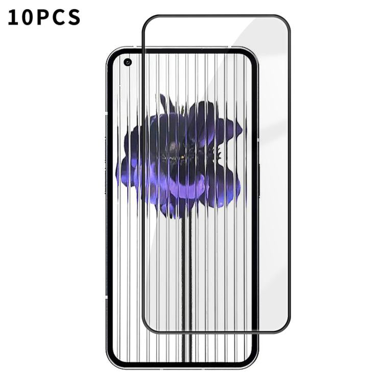 10pcs Kalebol High-Aluminum Screen-Printed Full-Coverage Anti-Fingerprint Black-Bordered HD Tempered Glass Film, For Nothing Phone 4b, For Nothing Phone 4a Pro, For Nothing Phone 4a, For Nothing Phone 3a Lite, For Nothing Phone 3                       ...