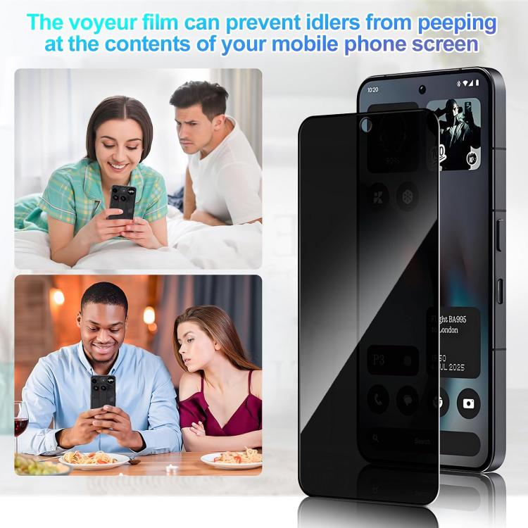 Kalebol High-Aluminum Screen-Printed Full-Coverage Black-Border Privacy Tempered Glass Film, For Nothing Phone 4b, For Nothing Phone 4a Pro, For Nothing Phone 4a, For Nothing Phone 3a Lite, For Nothing Phone 3, For Nothing CMF Phone 2 Pro              ...