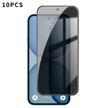 10pcs Kalebol High-Aluminum Screen-Printed Full-Coverage Black-Border Privacy Tempered Glass Film, For Nothing Phone 4b, For Nothing Phone 4a Pro, For Nothing Phone 4a, For Nothing Phone 3a Lite, For Nothing Phone 3, For Nothing CMF Phone 2 Pro        ...