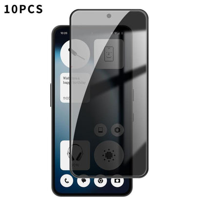 10pcs Kalebol High-Aluminum Screen-Printed Full-Coverage Black-Border Privacy Tempered Glass Film, For Nothing Phone 4b, For Nothing Phone 4a Pro, For Nothing Phone 4a, For Nothing Phone 3a Lite, For Nothing Phone 3, For Nothing CMF Phone 2 Pro        ...