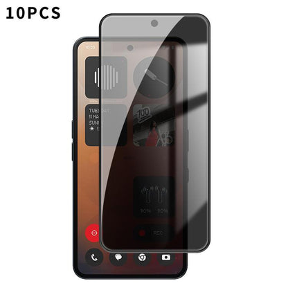 10pcs Kalebol High-Aluminum Screen-Printed Full-Coverage Black-Border Privacy Tempered Glass Film, For Nothing Phone 4b, For Nothing Phone 4a Pro, For Nothing Phone 4a, For Nothing Phone 3a Lite, For Nothing Phone 3, For Nothing CMF Phone 2 Pro        ...